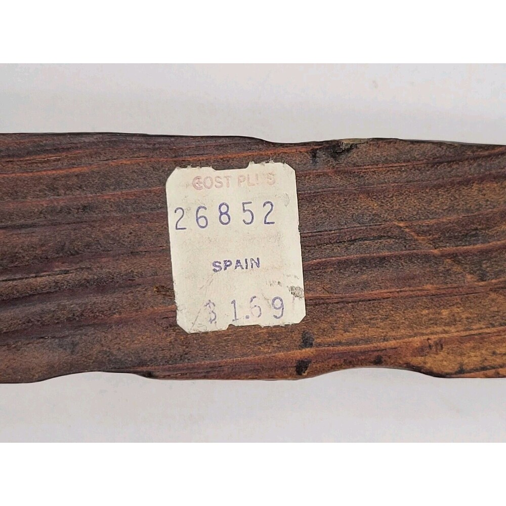 Vintage Key Shaped Thermometer‎ And Key Holder Made In Spain Wood Carved - Picture 3 of 5